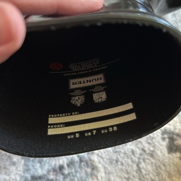 Hunter Original Refined Mid Wedge Boot in Black - Picture 7 of 10